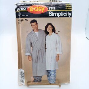 UNCUT Vintage Sewing PATTERN Simplicity 4743, Its So Easy 2004 Misses Mens Teen